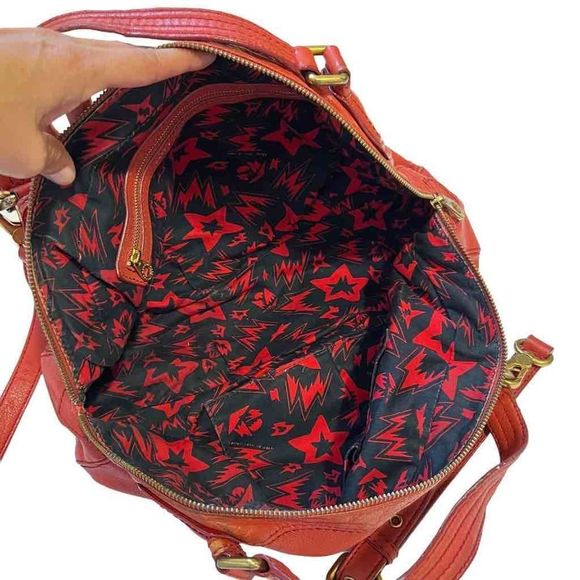 MARC JACOBS Red Leather Shoulder Bag w Strap - Picture 4 of 12